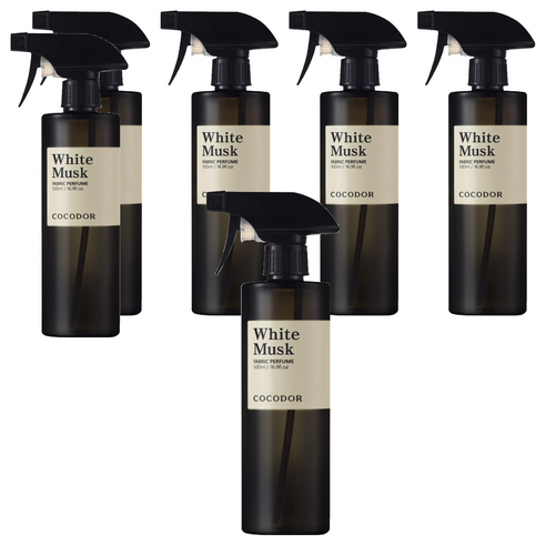 코코도르 섬유탈취제 화이트 머스크 본품, 500ml, 6개