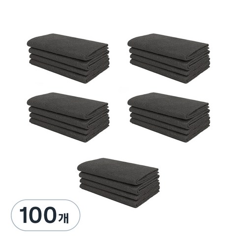 GUNU 촘촘한 다용도 부직포 행주 다크그레이, 100개