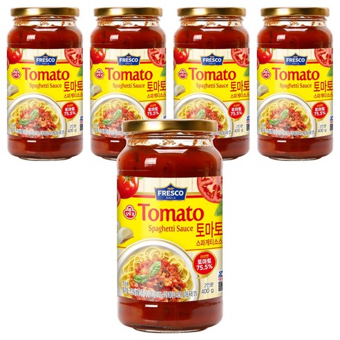 오뚜기 프레스코 토마토 스파게티소스, 400g, 5개
