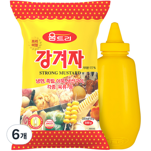 움트리 프리미엄 강겨자, 6개, 500g