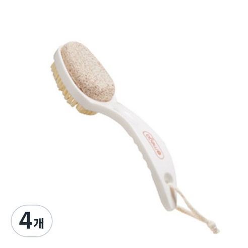 굿프랩 2 in 1 멀티 풋케어 발각질 제거솔 화이트, 1개입, 4개