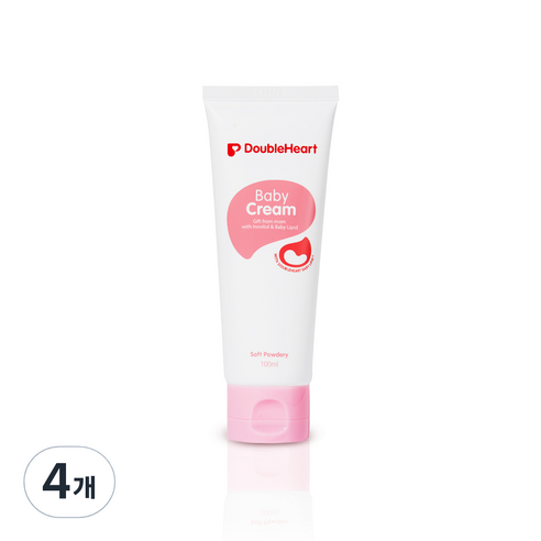 더블하트 베이비 크림 소프트 파우더리, 100ml, 4개