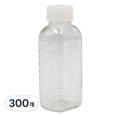 신도공업 일회용 단뚜껑 약병 PET 딱딱이 45cc, 300개