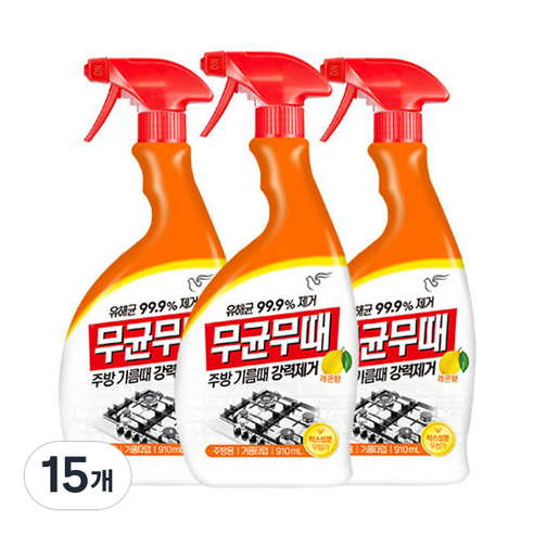 무균무때 주방용 세정제, 910ml, 15개