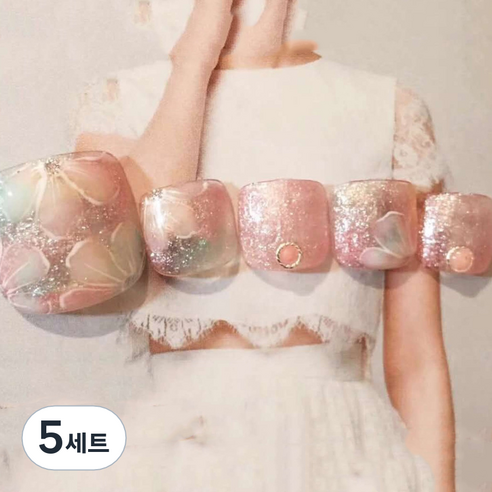 잇템샵 여름 네일아트 페디큐어 스티커 세트, 5세트, HL-058 보헤즈