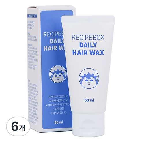 레시피박스 아동용 데일리 헤어왁스, 6개, 50ml