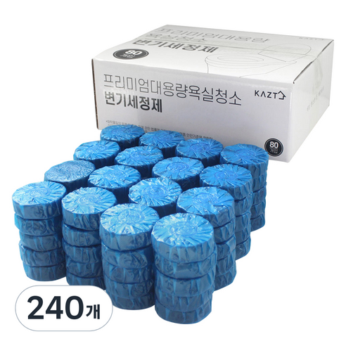 가쯔 프리미엄 대용량 욕실 청소 변기 세정제, 50g, 240개