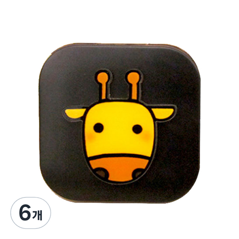 라이프포인트 입체캐릭터 렌즈케이스, 랜덤 발송, 6개