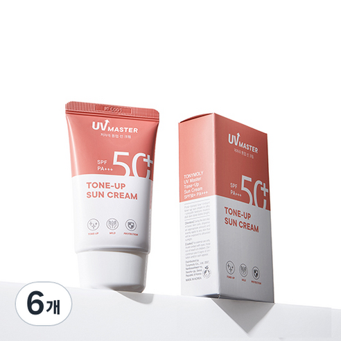 토니모리 유브이 마스터 톤업 선크림 SPF50+ PA+++, 50ml, 6개