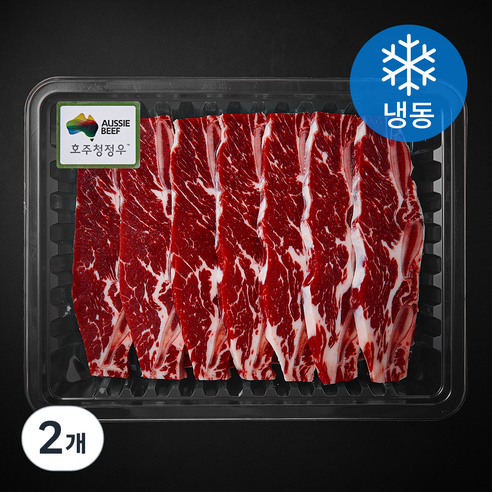 미트엔조이 호주산 LA 꽃갈비 (냉동), 1kg, 2개