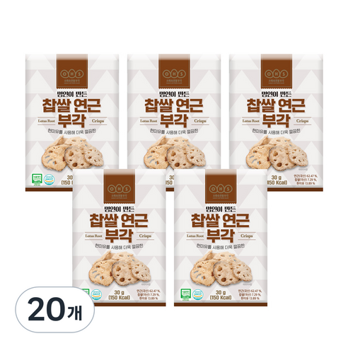 오희숙전통부각 찹쌀 연근 부각, 30g, 20개