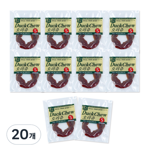 네츄럴이엑스 육포츄 강아지 건조 간식, 오리, 10g, 20개