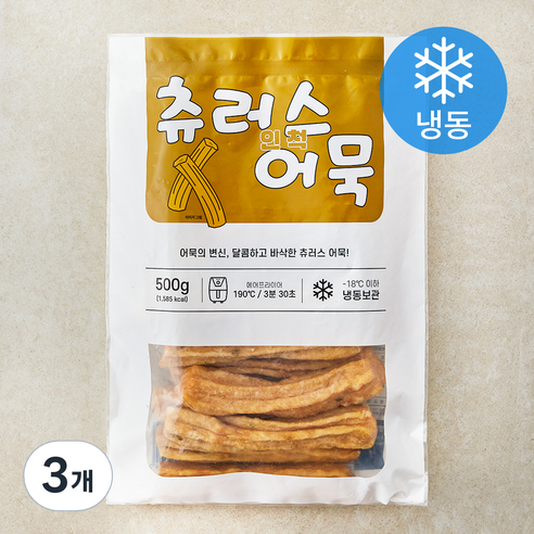 츄러스 인척 어묵 (냉동), 500g, 3개
