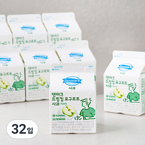 덴마크 드링킹 요구르트 사과, 275ml, 32개