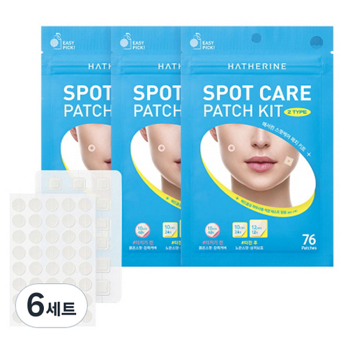 해서린 스팟케어 패치 키트 76p 세트, 72매입, 6개