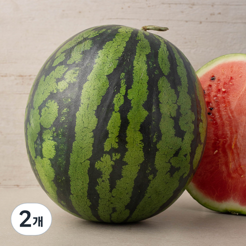 수토마켓 당도선별 수박, 8kg미만, 2개