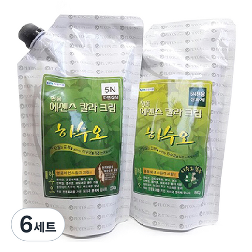투에이산업 명품 에센스 칼라 크림 염색제 1제 500ml + 2제 500ml, 5N자연갈색, 6세트