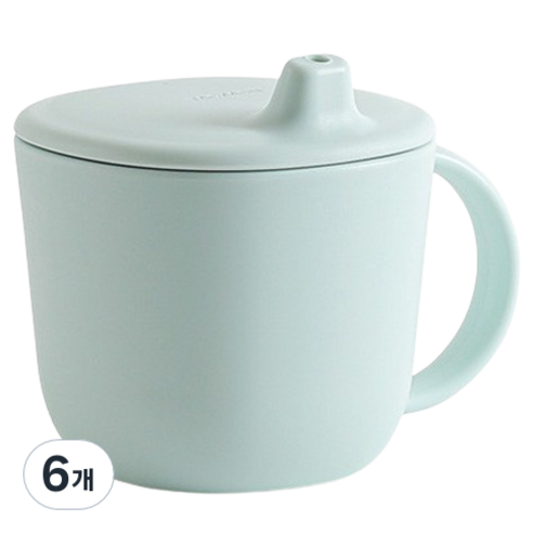 탁가온 네모 에코젠 유아용 스파우트컵 320ml, 6개, 민트