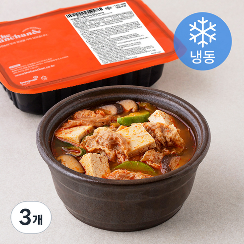 더반찬 차돌박이 된장찌개 (냉동), 550g, 3개