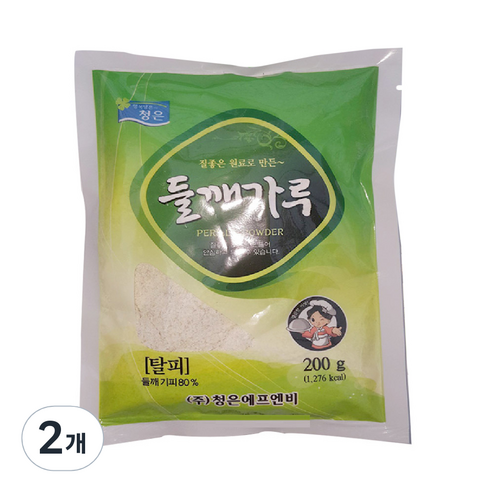 청은 들깨가루 탈피, 200g, 2개
