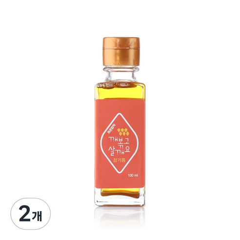 유화당 깨볶고살깨요 참기름, 100ml, 2개