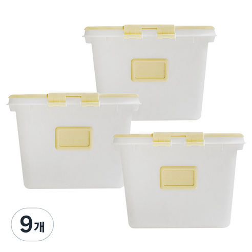 리빙숲 뉴 스퀘어 리빙박스 24L, 버터, 9개