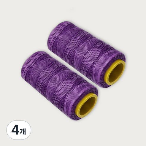 가죽공예 왁스실 초사용 1mm x 220m, 퍼플, 4개
