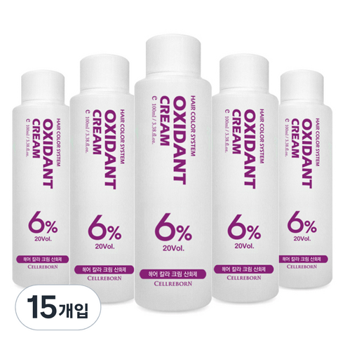 셀리본 옥시던트 컬러 크림 산화제 6%, 100ml, 15개