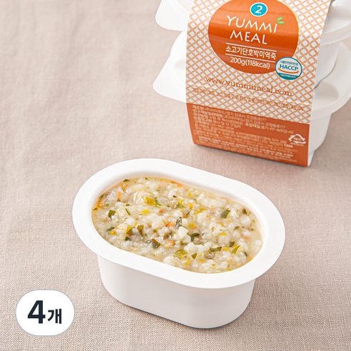 얌이밀 중기 2단계 만7~12개월 이유식, 100g, 4개, 혼합맛(소고기/단호박/미역)