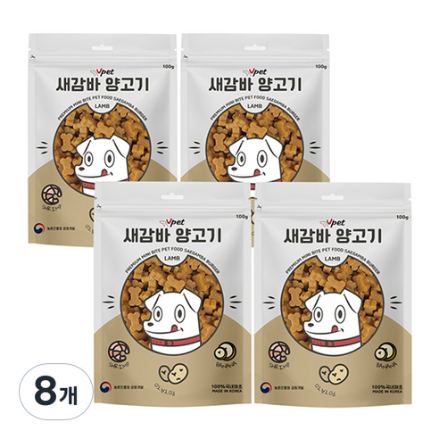 미미펫 강아지 새감바 간식, 양고기, 100g, 8개