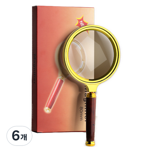 썸즈마인 확대 돋보기 골드 80mm, 6개