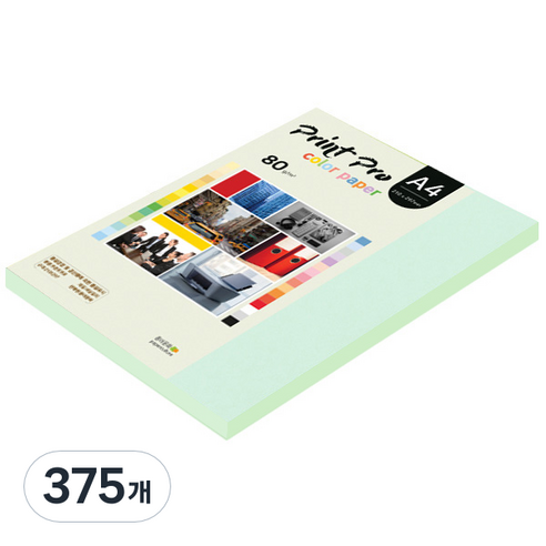 종이문화 프린트 프로 칼라 복사용지 No 14 블루 80g, A4, 375개