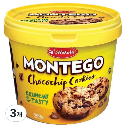코코라 몬테고 초코칩쿠키 바스켓, 400g, 3개
