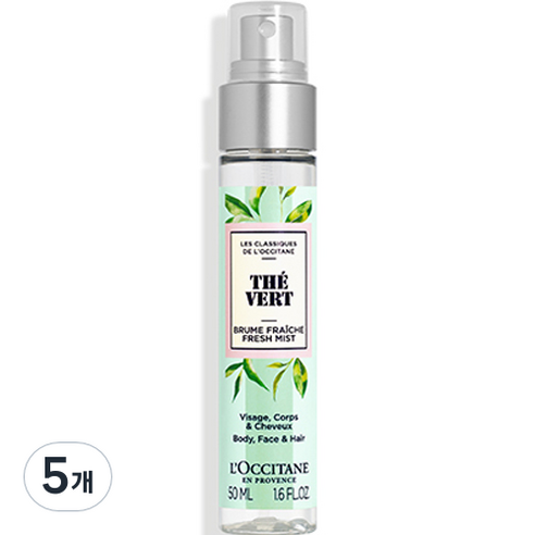 그린 티 프레시 미스트, 5개, 50ml
