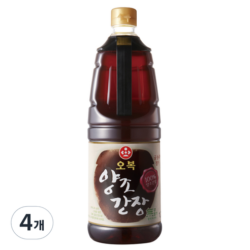 오복식품 양조간장, 1.7L, 4개