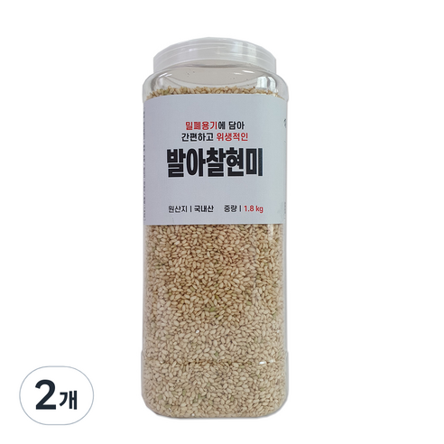 대한농산 통에담은 발아찰현미, 2개, 1.8kg