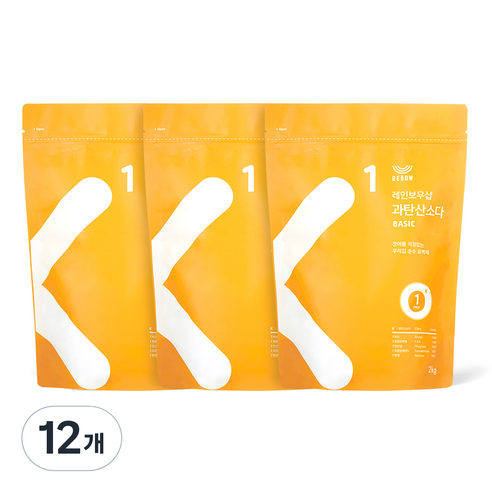 레인보우샵 과탄산소다 베이직, 2kg, 12개