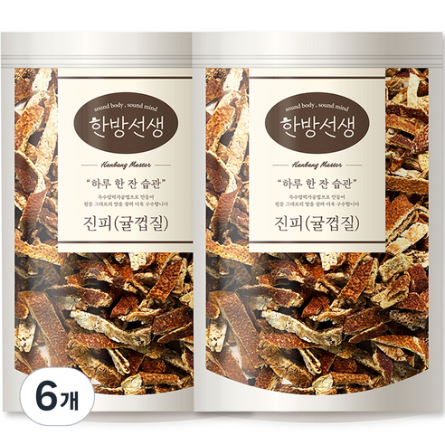 한방선생 귤껍질 진피, 300g, 6개