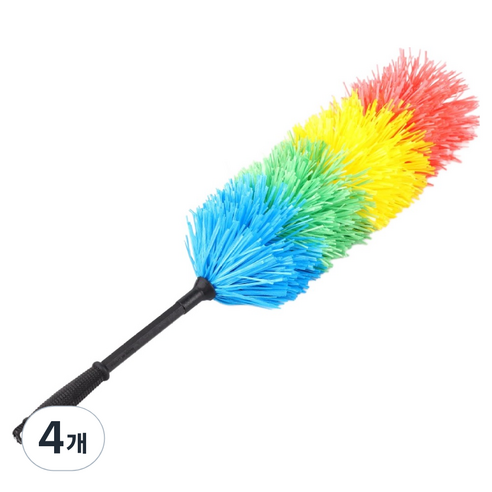 생활드림 그물망 정전기 먼지털이 65cm, 4개, 혼합색상
