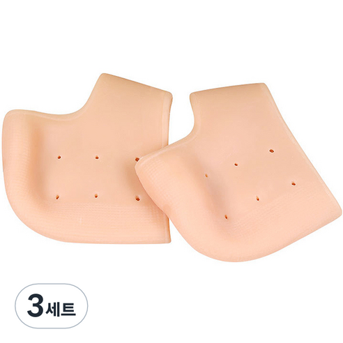 재니홈 뒷꿈치 각질 보습 케어 실리콘 양말 스킨 2p, 3세트, 2개입