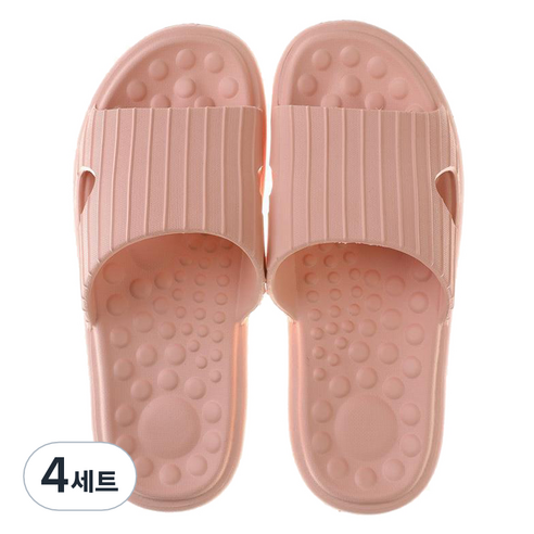 언헤브 부드러운 경량 지압 슬리퍼 230, 03 코랄, 4세트