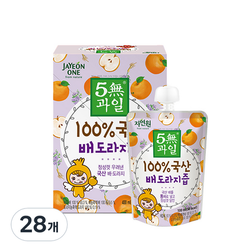 자연원 100% 국산 배도라지즙, 100ml, 28개