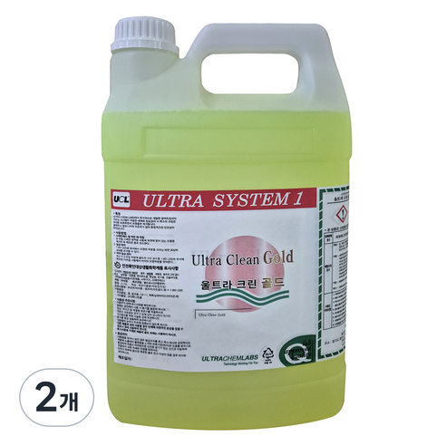 울트라켐랩스 울트라크린 골드 초고농축 다목적 세정제 업소용, 2개, 3.75L