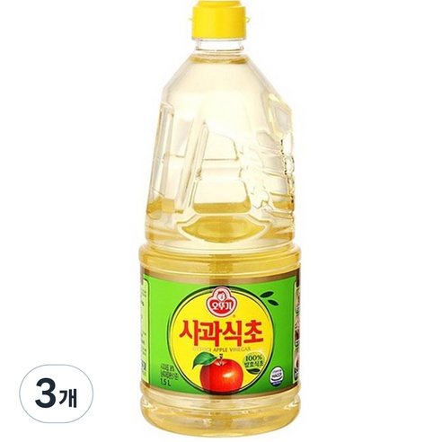 오뚜기 사과식초, 1.5L, 3개