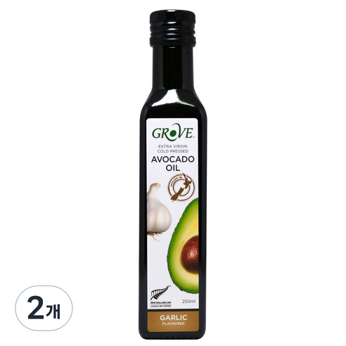 그로브 아보카도 오일 마늘향, 250ml, 2개