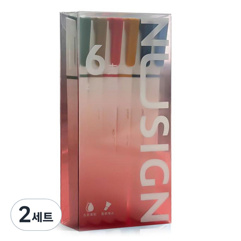 누사인 트윈 파스텔 형광펜 6종 세트 NS701-2, 혼합색상, 2세트
