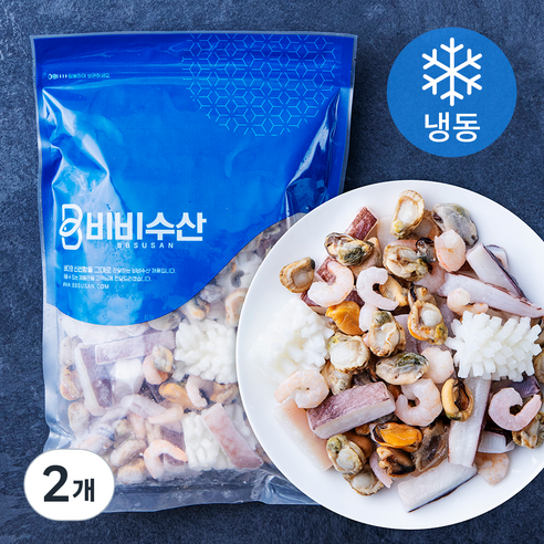 비비수산 깔끔하고 간편한 해물모둠 (냉동), 2개, 800g