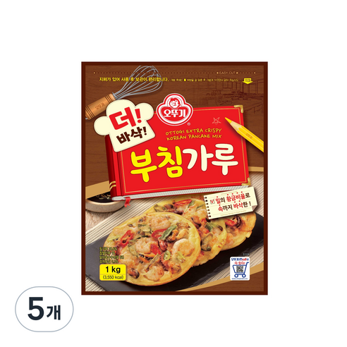 오뚜기 더 바삭 부침가루, 1kg, 5개