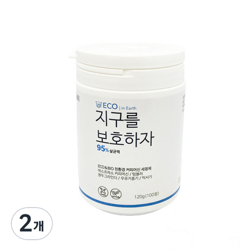 커피비 1종 커피머신 세정제 지구를 보호하자 100정, 120g, 2개