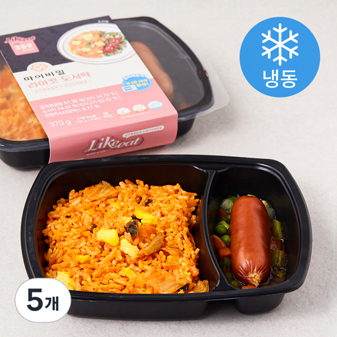 마이비밀 라이킷 도시락 김치볶음밥과 소세지야채볶음 2개입 (냉동), 370g, 5개